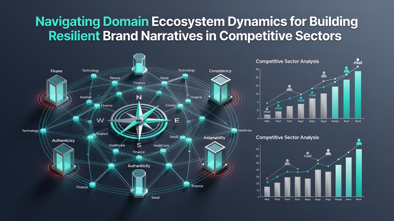Illustration of brand narrative mapping across multiple domain extensions and market sectors